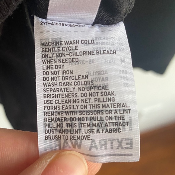 UNIQLO X ALEXANDER WANG Heattech Extra Warm Long-sleeve Bodysuit, Black, Size M - Picture 6 of 6